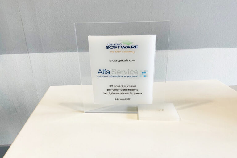 Alfa Service da 30 anni, con orgoglio, partner storici di Centro Software. Lavoriamo per diffondere la miglior cultura d'impresa
